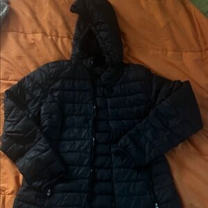 Black Puffer Jacket with Hood